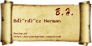 Böröcz Herman névjegykártya
