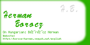 herman borocz business card